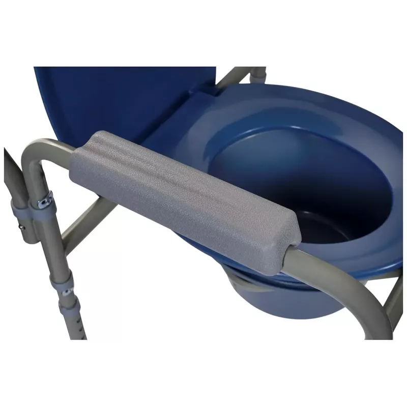 Klappbarer Toilettenstuhl ActionMed KT100AM — Polyethylenrahmen, höhenverstellbar, 5 l Topf, max. Benutzergewicht 120 kg