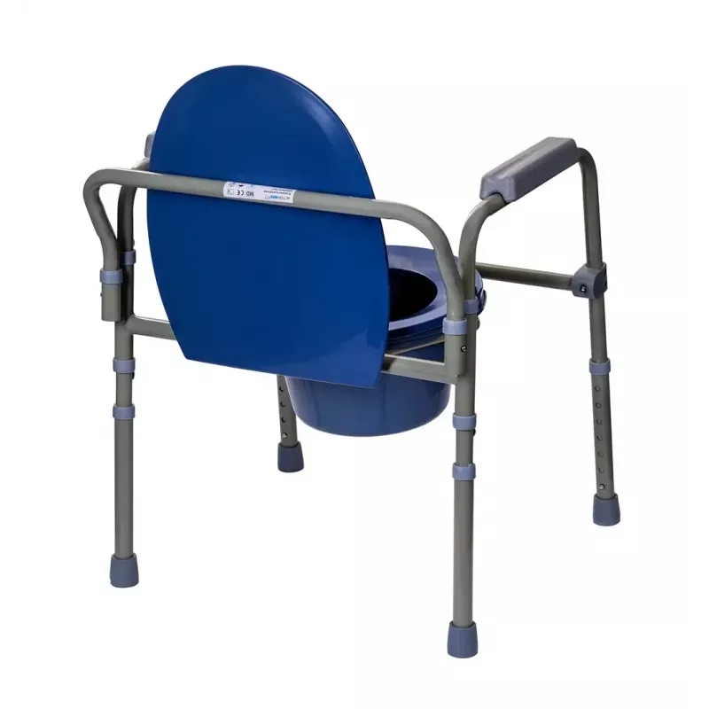 Klappbarer Toilettenstuhl ActionMed KT100AM — Polyethylenrahmen, höhenverstellbar, 5 l Topf, max. Benutzergewicht 120 kg