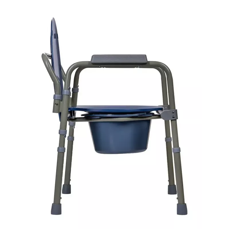 Klappbarer Toilettenstuhl ActionMed KT100AM — Polyethylenrahmen, höhenverstellbar, 5 l Topf, max. Benutzergewicht 120 kg
