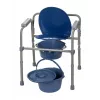Klappbarer Toilettenstuhl ActionMed KT100AM — Polyethylenrahmen, höhenverstellbar, 5 l Topf, max. Benutzergewicht 120 kg