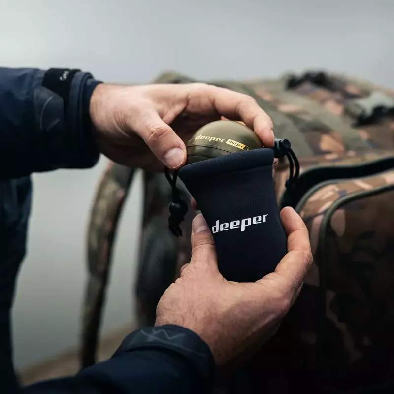 Tragbares Fischfinder deeper Smart Sonar CHIRP+3 Wi‑Fi — auswerfbares kabelloses Sonar, max. Tiefe 100 m, Kegelwinkel 47°/20°/7°, Wi‑Fi, GPS/GLONASS