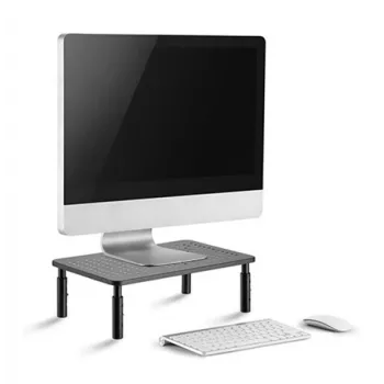 Freistehende Tischmonitorhalterung GEMBIRD MS-TABLE-01 – ein Bildschirm, 20 kg Kapazität, schwarz, manuelle Höhenverstellung 100–140 mm