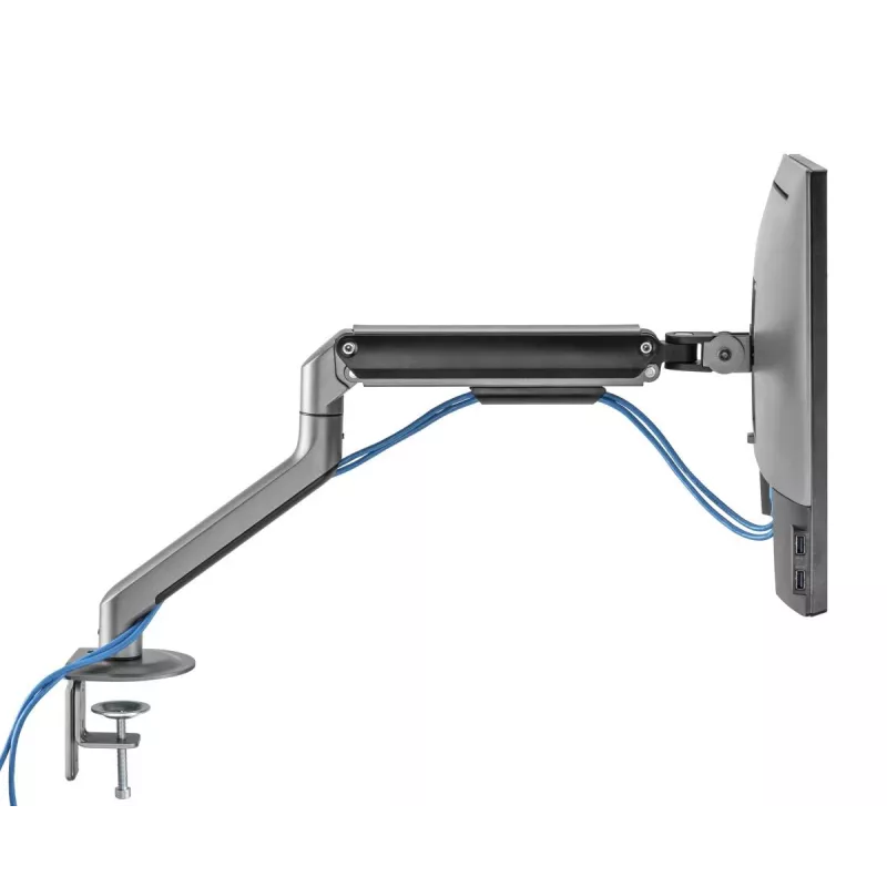 Monitorhalterung Gembird MA-DA1-05 Klemme/Tischdurchführung für 17–32 Zoll Bildschirme, VESA 75x75–100x100, max. Traglast 9 kg, grau