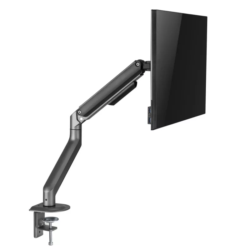 Monitorhalterung Gembird MA-DA1-05 Klemme/Tischdurchführung für 17–32 Zoll Bildschirme, VESA 75x75–100x100, max. Traglast 9 kg, grau