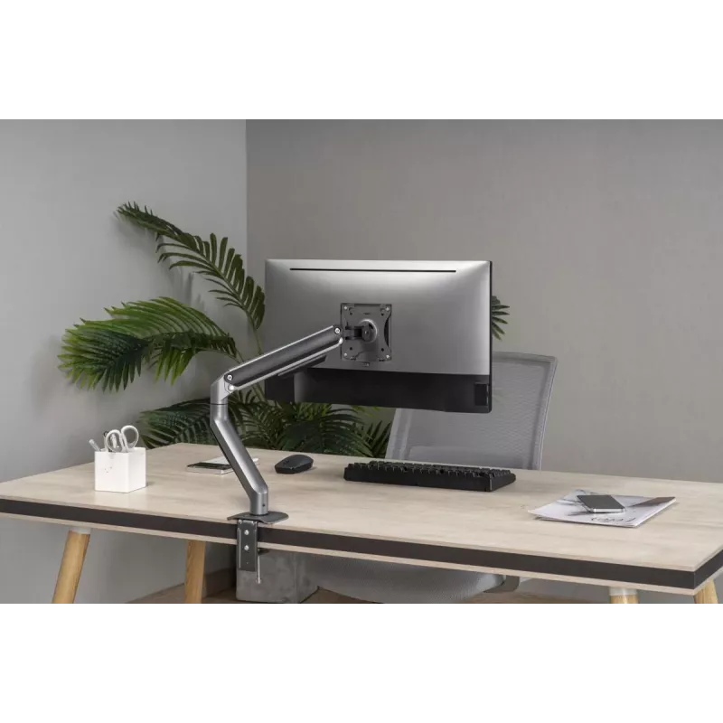 Monitorhalterung Gembird MA-DA1-05 Klemme/Tischdurchführung für 17–32 Zoll Bildschirme, VESA 75x75–100x100, max. Traglast 9 kg, grau
