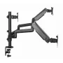 Monitorhalterung GEMBIRD MA-DA3-01 3-Arm Tischklemme/Tischdurchführung für bis zu 3×27 Zoll, VESA 75/100, Gasfeder, schwarz