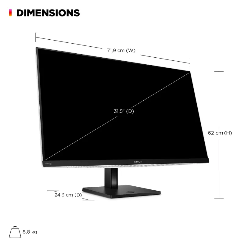 HP OMEN Transcend 31,5 Zoll UHD 240 Hz OLED Gaming Monitor – Transcend 32