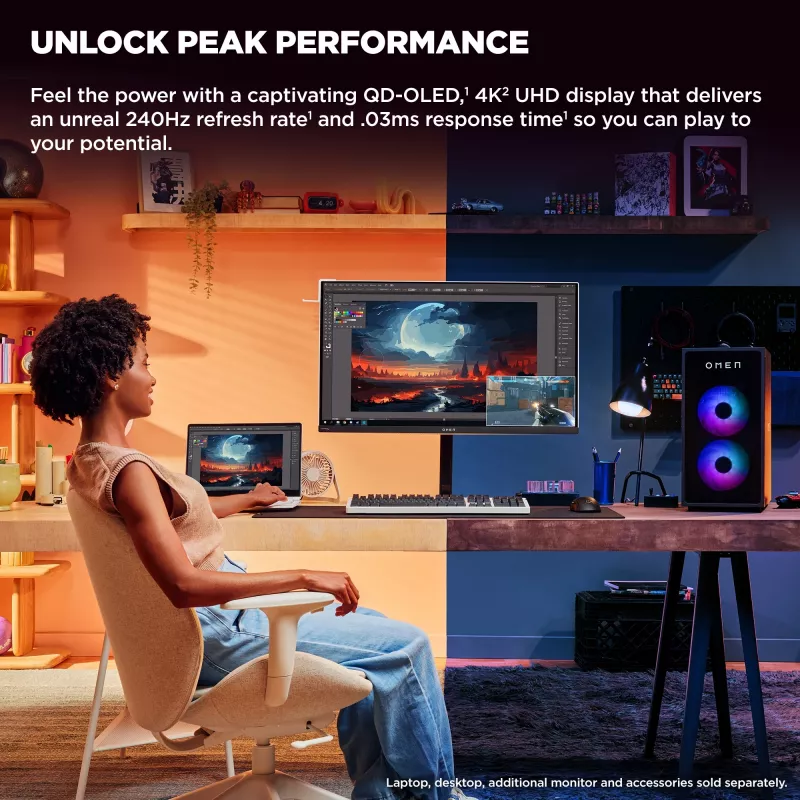 HP OMEN Transcend 31,5 Zoll UHD 240 Hz OLED Gaming Monitor – Transcend 32