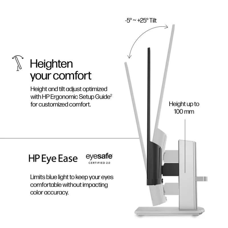 HP Desktop Monitor - Series 5 524sh - 24in - 1920x1080 (FHD) - IPS - Höhenverstellbar
