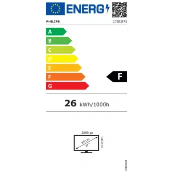 Philips E Line 275E2FAE/00 Computer Monitor 68,6 cm (27 Zoll) 2560 x 1440 Pixel Quad HD LED Schwarz