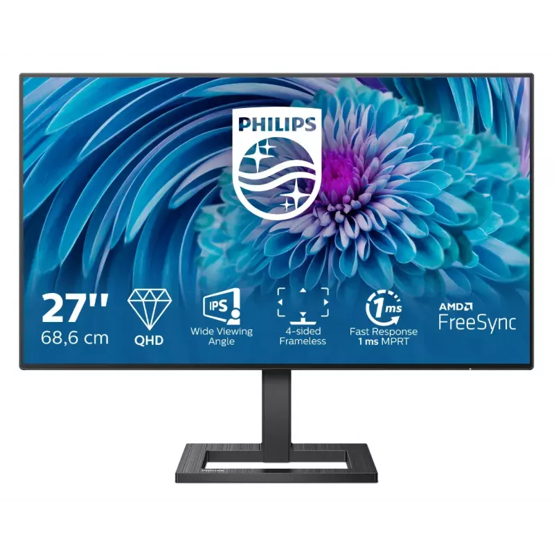 Philips E Line 275E2FAE/00 Computer Monitor 68,6 cm (27 Zoll) 2560 x 1440 Pixel Quad HD LED Schwarz