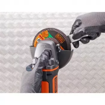 Winkelschleifer Schwarz & Decker BCG720N — kabellos 18V Li-Ion, 12,5 cm Scheibe, bis zu 8600 U/min, 3 Griffpositionen