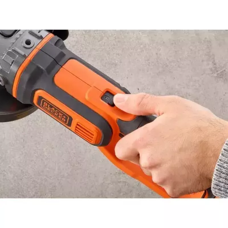 Winkelschleifer Schwarz & Decker BCG720N — kabellos 18V Li-Ion, 12,5 cm Scheibe, bis zu 8600 U/min, 3 Griffpositionen