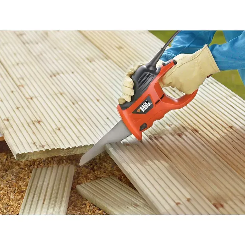 Bügelsäge Schwarz & Decker KS880EC-QS – Bügelsäge, Klingenlänge 23,9 cm, ergonomischer Griff, orange