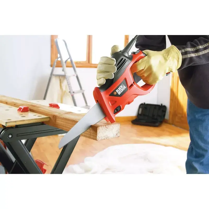 Bügelsäge Schwarz & Decker KS880EC-QS – Bügelsäge, Klingenlänge 23,9 cm, ergonomischer Griff, orange