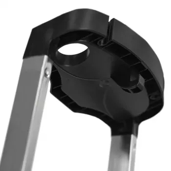 Klappleiter Krause 126313 — Aluminium-Stehleiter mit 3 Stufen, maximale Höhe 140 cm, Belastbarkeit 150 kg, rutschfeste Stufen und Füße