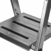 Klappleiter Krause 126313 — Aluminium-Stehleiter mit 3 Stufen, maximale Höhe 140 cm, Belastbarkeit 150 kg, rutschfeste Stufen und Füße