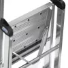 Klappleiter Krause 126313 — Aluminium-Stehleiter mit 3 Stufen, maximale Höhe 140 cm, Belastbarkeit 150 kg, rutschfeste Stufen und Füße