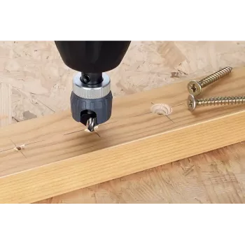 Schraubenstarter Wolfcraft 2544000, Sechskantschaft, Werkzeugstahl, für Nichteisenmetall, 90°-Versenkung, inklusive Inbusschlüssel