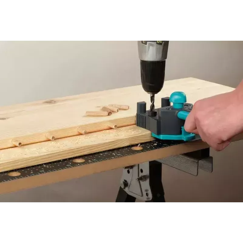 Montagewerkzeug Wolfcraft Dübelmeister für Dübel 6/8/10 mm, Plattenstärke 1,2–30 mm, Kunststoff/Stahl, schwarz