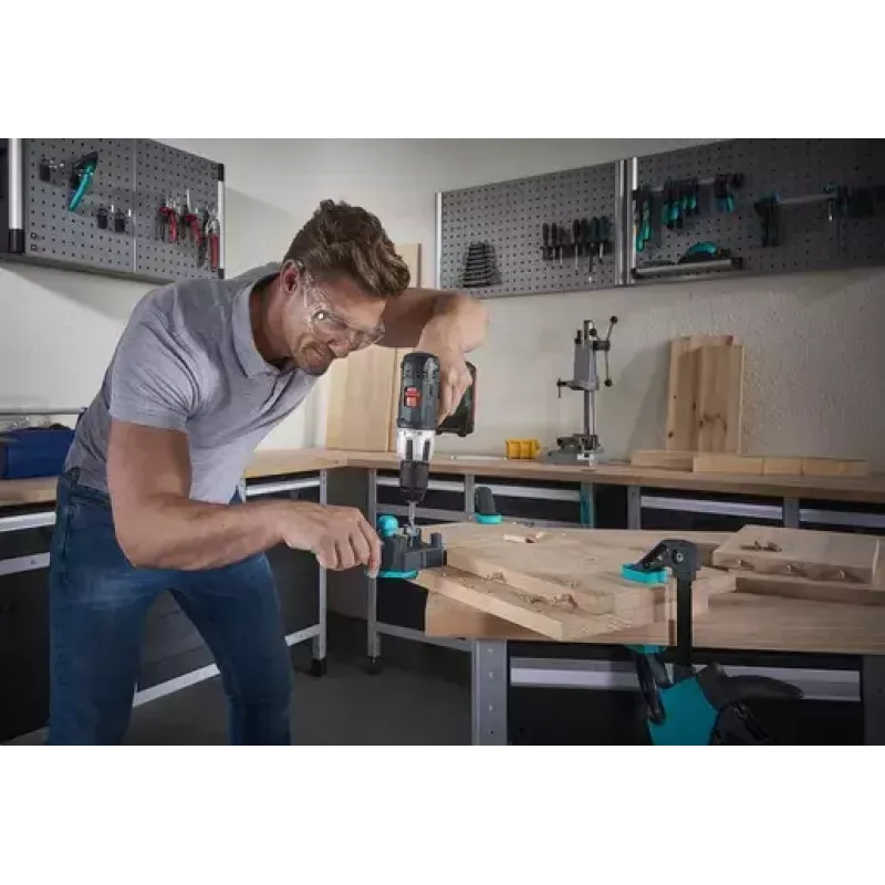 Montagewerkzeug Wolfcraft Dübelmeister für Dübel 6/8/10 mm, Plattenstärke 1,2–30 mm, Kunststoff/Stahl, schwarz