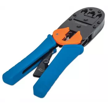 Intellinet Universelles modulares Crimpwerkzeug für Stecker, für RJ45-, RJ12- und RJ11-Modularstecker
