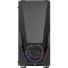 PC-Gehäuse AEROCOOL Zauron Midi Tower Schwarz — Midi-Tower, Seitenfenster, unterstützt ATX/microATX/Mini-ITX, max. GPU 32,5 cm, CPU-Kühlerhöhe 166 mm, 2x 3,5-Zoll-Einschübe, 4x 2,5-Zoll-Einschübe