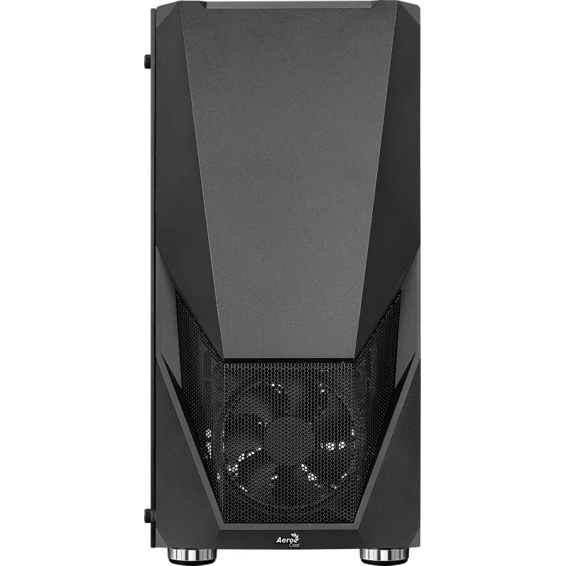 PC-Gehäuse AEROCOOL Zauron Midi Tower Schwarz — Midi-Tower, Seitenfenster, unterstützt ATX/microATX/Mini-ITX, max. GPU 32,5 cm, CPU-Kühlerhöhe 166 mm, 2x 3,5-Zoll-Einschübe, 4x 2,5-Zoll-Einschübe