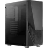 PC-Gehäuse AEROCOOL Zauron Midi Tower Schwarz — Midi-Tower, Seitenfenster, unterstützt ATX/microATX/Mini-ITX, max. GPU 32,5 cm, CPU-Kühlerhöhe 166 mm, 2x 3,5-Zoll-Einschübe, 4x 2,5-Zoll-Einschübe
