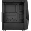PC-Gehäuse AEROCOOL Zauron Midi Tower Schwarz — Midi-Tower, Seitenfenster, unterstützt ATX/microATX/Mini-ITX, max. GPU 32,5 cm, CPU-Kühlerhöhe 166 mm, 2x 3,5-Zoll-Einschübe, 4x 2,5-Zoll-Einschübe