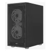 PC Midi Tower Gehäuse AEROCOOL Graphite‑G‑BK‑v2 — Schwarz, ATX/Micro‑ATX/Mini‑ITX, vorne 2×140 mm + hinten 1×140 mm