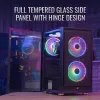 PC Midi Tower Gehäuse AEROCOOL Graphite‑G‑BK‑v2 — Schwarz, ATX/Micro‑ATX/Mini‑ITX, vorne 2×140 mm + hinten 1×140 mm