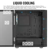 PC Midi Tower Gehäuse AEROCOOL Graphite‑G‑BK‑v2 — Schwarz, ATX/Micro‑ATX/Mini‑ITX, vorne 2×140 mm + hinten 1×140 mm