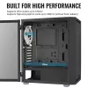 PC Midi Tower Gehäuse AEROCOOL Graphite‑G‑BK‑v2 — Schwarz, ATX/Micro‑ATX/Mini‑ITX, vorne 2×140 mm + hinten 1×140 mm
