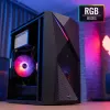 PC-Gehäuse AEROCOOL Raider Mini G V3 Mini-ITX / microATX, schwarz, Seitenfenster, grüne LED, max. GPU 285 mm, CPU-Kühler 159 mm