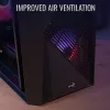 PC-Gehäuse AEROCOOL Raider Mini G V3 Mini-ITX / microATX, schwarz, Seitenfenster, grüne LED, max. GPU 285 mm, CPU-Kühler 159 mm