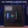 PC-Gehäuse AEROCOOL Raider Mini G V3 Mini-ITX / microATX, schwarz, Seitenfenster, grüne LED, max. GPU 285 mm, CPU-Kühler 159 mm