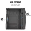 PC-Gehäuse AEROCOOL Raider Mini G V3 Mini-ITX / microATX, schwarz, Seitenfenster, grüne LED, max. GPU 285 mm, CPU-Kühler 159 mm