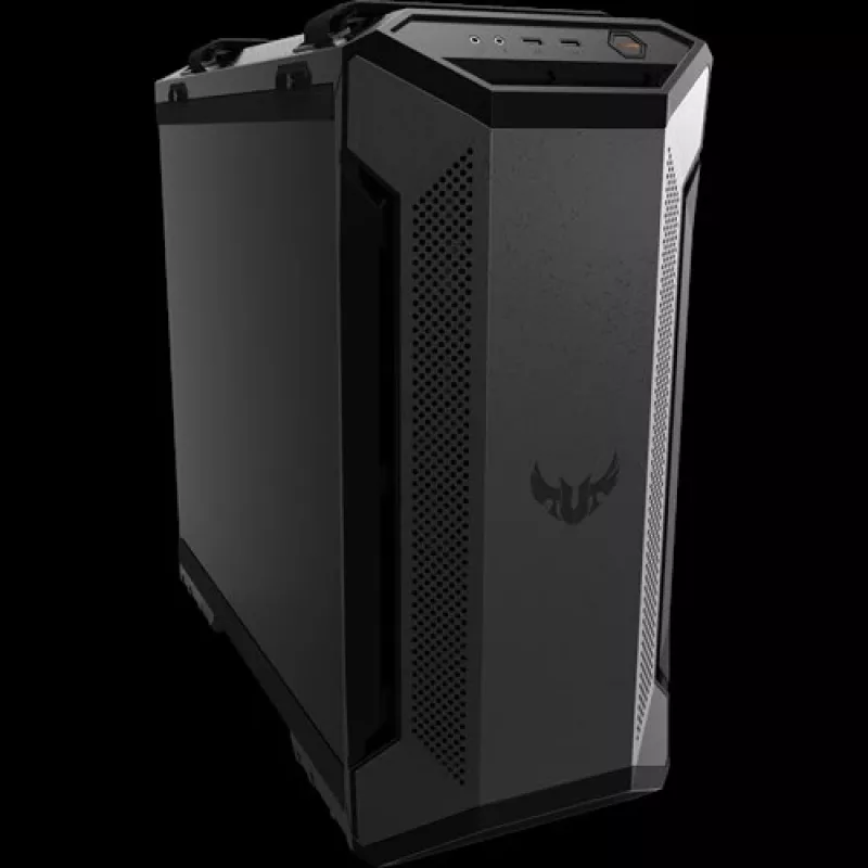 PC-Gehäuse ASUS TUF Gaming GT501 Midi Tower — Schwarz, unterstützt ATX/Micro‑ATX/Mini‑ITX/E‑ATX, 3x120mm Front, 1x140mm Rückseite, 42 cm GPU, 18 cm CPU-Kühler