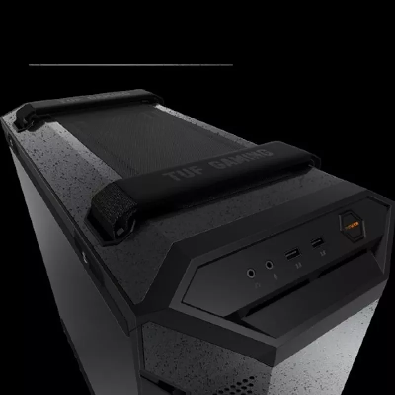 PC-Gehäuse ASUS TUF Gaming GT501 Midi Tower — Schwarz, unterstützt ATX/Micro‑ATX/Mini‑ITX/E‑ATX, 3x120mm Front, 1x140mm Rückseite, 42 cm GPU, 18 cm CPU-Kühler