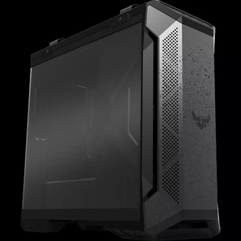 PC-Gehäuse ASUS TUF Gaming GT501 Midi Tower — Schwarz, unterstützt ATX/Micro‑ATX/Mini‑ITX/E‑ATX, 3x120mm Front, 1x140mm Rückseite, 42 cm GPU, 18 cm CPU-Kühler