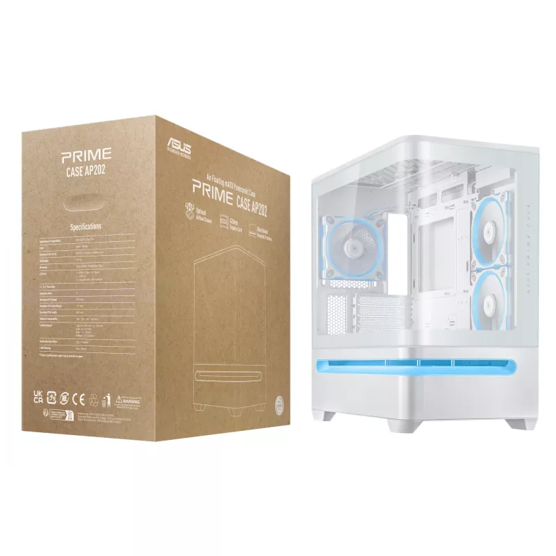 ASUS PRIME AP202 ARGB Midi Tower Weiß