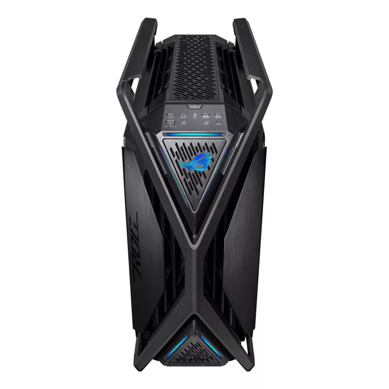 PC-Gehäuse ASUS ROG Hyperion GR701 BTF Edition Tower — schwarz, gehärtetes Glas, Unterstützung für E-ATX/ATX/microATX, 46 cm GPU, 420 mm oberer Radiator