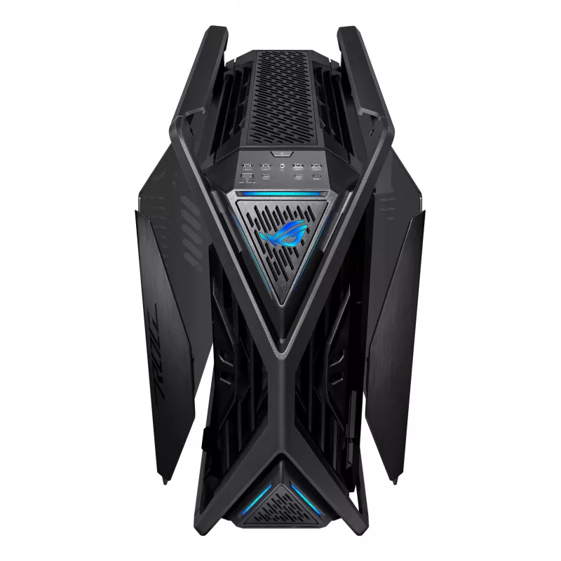 PC-Gehäuse ASUS ROG Hyperion GR701 BTF Edition Tower — schwarz, gehärtetes Glas, Unterstützung für E-ATX/ATX/microATX, 46 cm GPU, 420 mm oberer Radiator