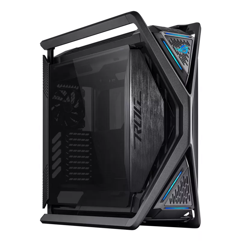 PC-Gehäuse ASUS ROG Hyperion GR701 BTF Edition Tower — schwarz, gehärtetes Glas, Unterstützung für E-ATX/ATX/microATX, 46 cm GPU, 420 mm oberer Radiator