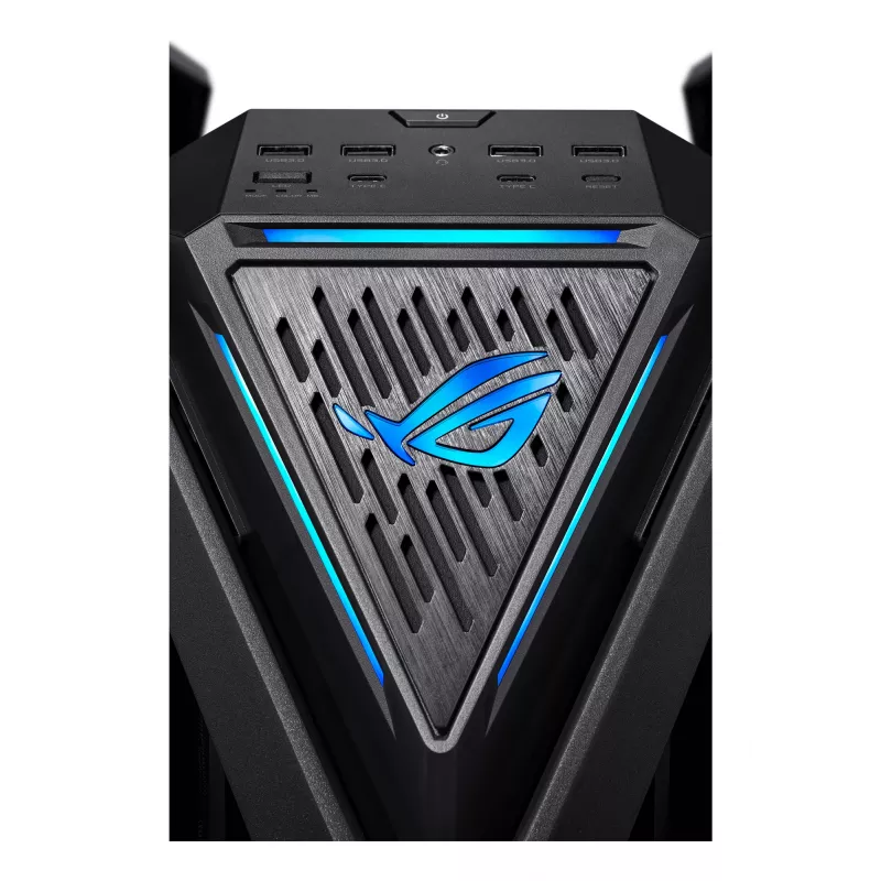 PC-Gehäuse ASUS ROG Hyperion GR701 BTF Edition Tower — schwarz, gehärtetes Glas, Unterstützung für E-ATX/ATX/microATX, 46 cm GPU, 420 mm oberer Radiator