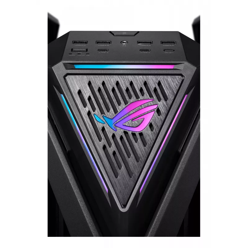 PC-Gehäuse ASUS ROG Hyperion GR701 BTF Edition Tower — schwarz, gehärtetes Glas, Unterstützung für E-ATX/ATX/microATX, 46 cm GPU, 420 mm oberer Radiator