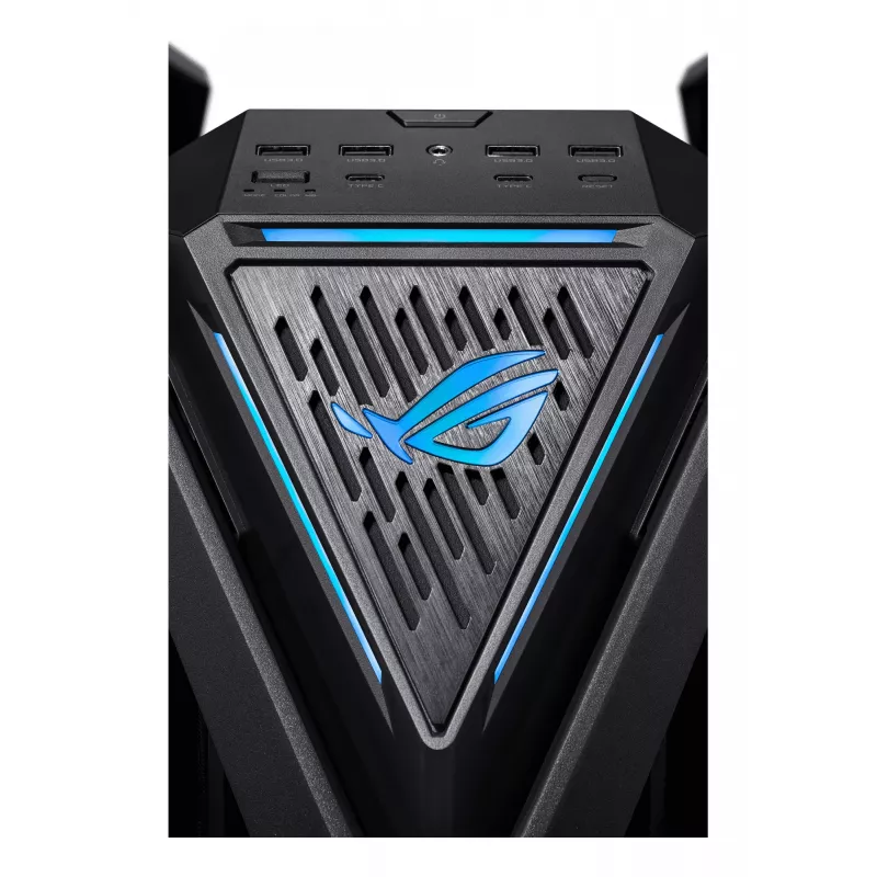 PC-Gehäuse ASUS ROG Hyperion GR701 BTF Edition Tower — schwarz, gehärtetes Glas, Unterstützung für E-ATX/ATX/microATX, 46 cm GPU, 420 mm oberer Radiator