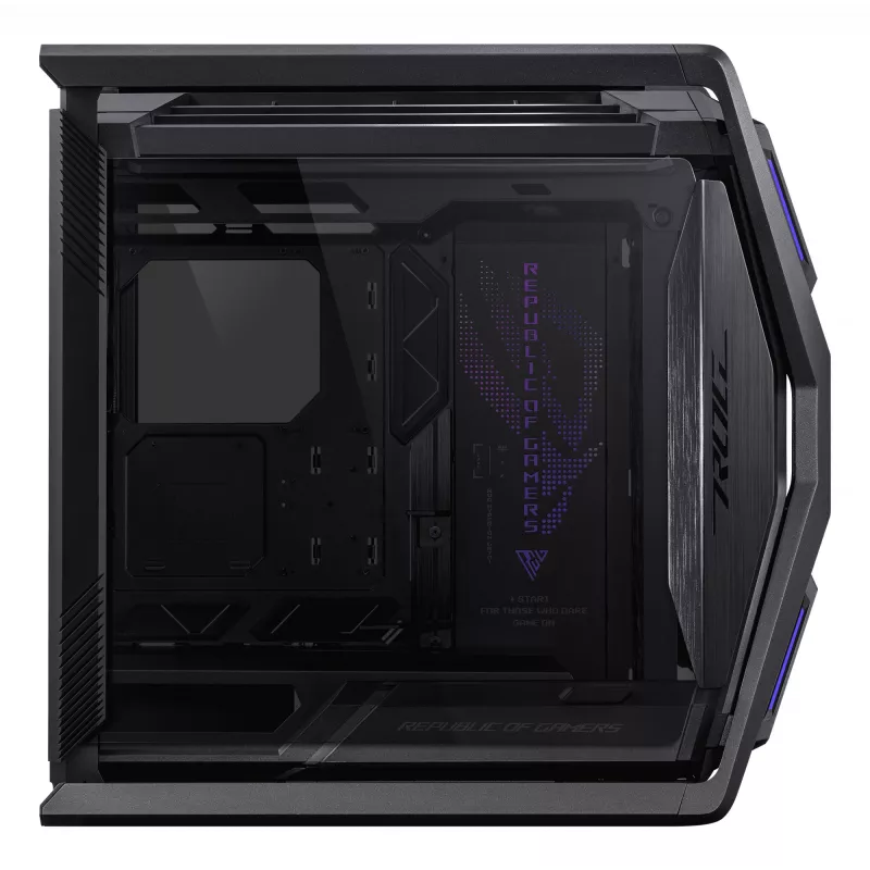 PC-Gehäuse ASUS ROG Hyperion GR701 BTF Edition Tower — schwarz, gehärtetes Glas, Unterstützung für E-ATX/ATX/microATX, 46 cm GPU, 420 mm oberer Radiator