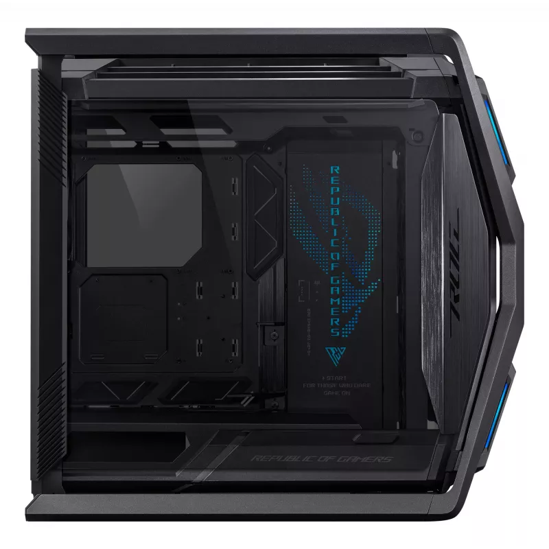 PC-Gehäuse ASUS ROG Hyperion GR701 BTF Edition Tower — schwarz, gehärtetes Glas, Unterstützung für E-ATX/ATX/microATX, 46 cm GPU, 420 mm oberer Radiator